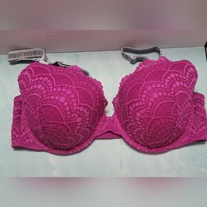 Victoria's Secret Fuchsia Lace Bra